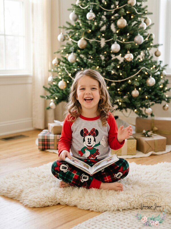 Ame Toddler Girls 2-Pc. Minnie Mouse Plaid Pajama Set by Vanessa Jane