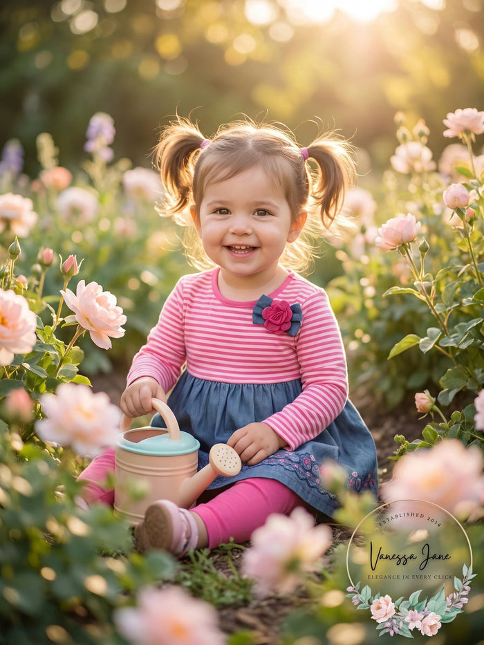 Kids Headquarters Baby Girls 2-Pc. Striped Floral-Print Top & Leggings Set by Vanessa Jane