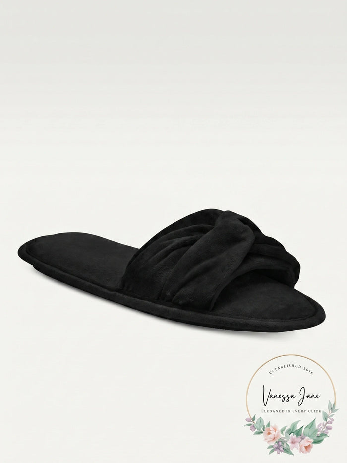 Charter Club Twisted Open-Toe Slippers by Vanessa Jane