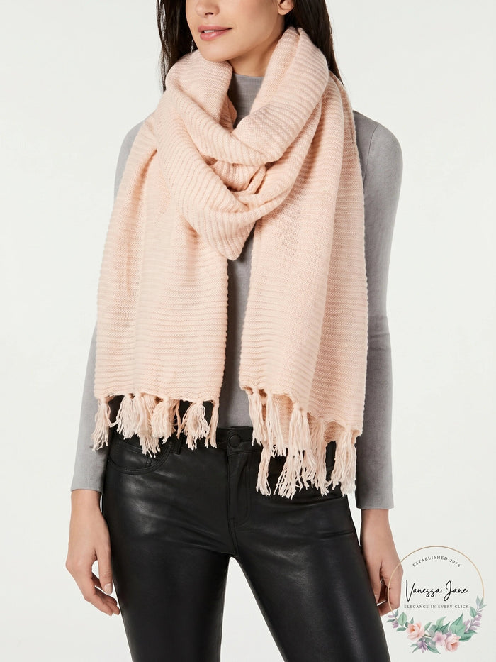 Cejon Solid Travel Fringed Scarf by Vanessa Jane