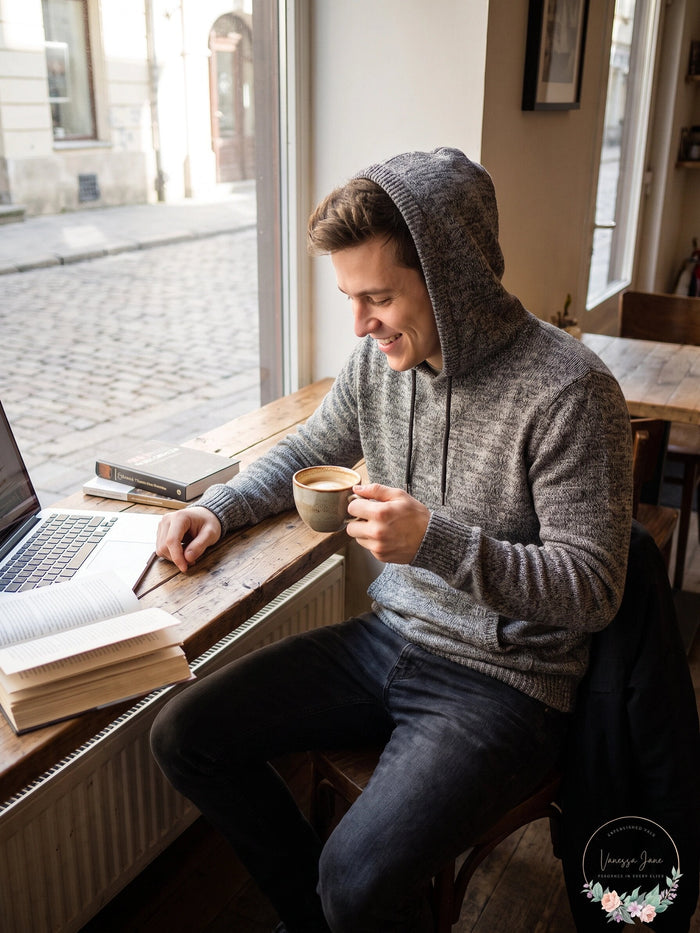 Inc Men's Hooded Marled Sweater by Vanessa Jane