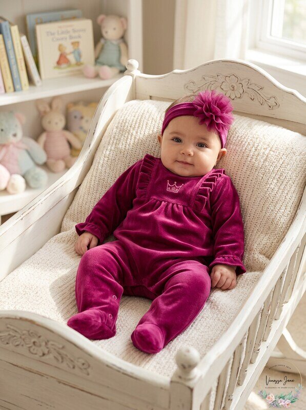 First Impressions Baby Girls 2-Pc. Footed Princess Coveralls With Headband by Vanessa Jane