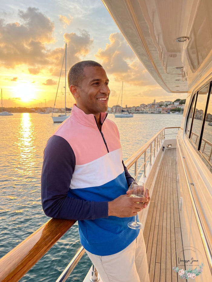 Club Room Mens Colorblocked 1/4-Zip Fleece Sweatshirt by Vanessa Jane