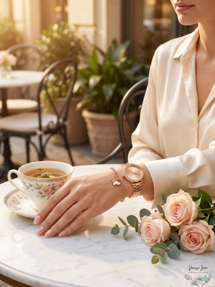 Inc International Concepts Womens Rose Gold-Tone Bracelet Watch 38mm by Vanessa Jane