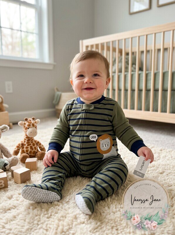 Carter's Baby Boys Fleece Footed Pajamas by Vanessa Jane