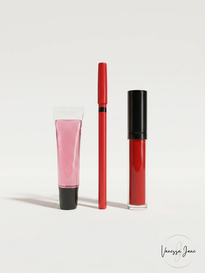 Color Riot 3 Piece Lip Kit, Red Lip Color by Vanessa Jane