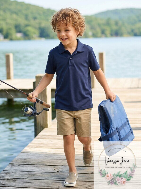 Nautica Little Boys Short Sleeve Performance Polo, Size 6 by Vanessa Jane