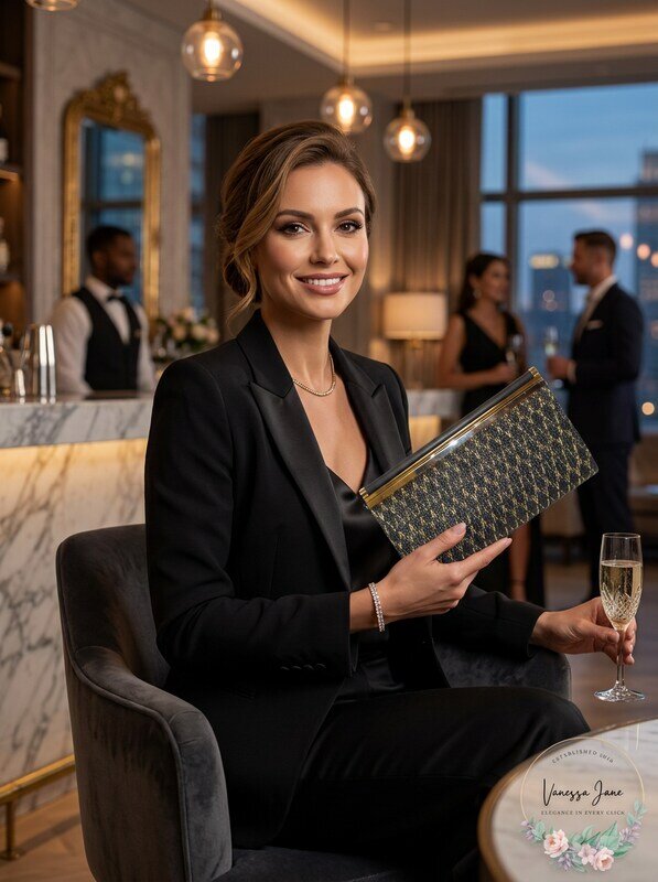 I.n.c. Carolyn Straw Clutch - Black by Vanessa Jane