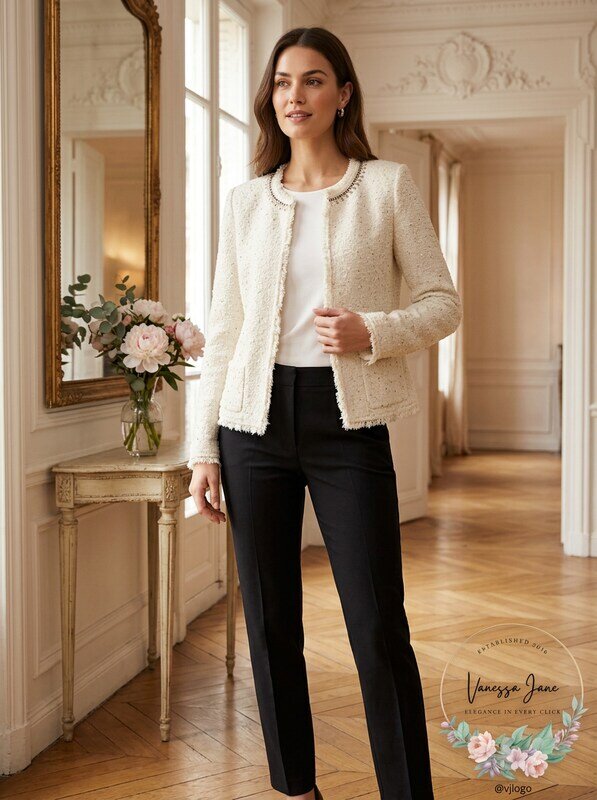 Donna Karan Embellished Crop Cardigan, Size Small by Vanessa Jane