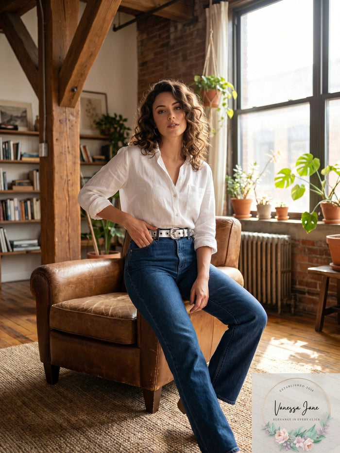 DKNY Spazzolato Grommeted Belt by Vanessa Jane