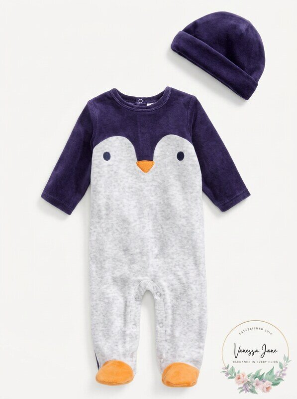 First Impressions Baby Boys Girls 2-Pc. Hat and Footed Coverall Set by Vanessa Jane