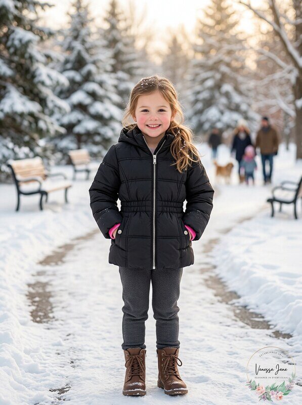 Limited Too Girls Too Puffer W/Sweater Knit Trim, Size 6X by Vanessa Jane