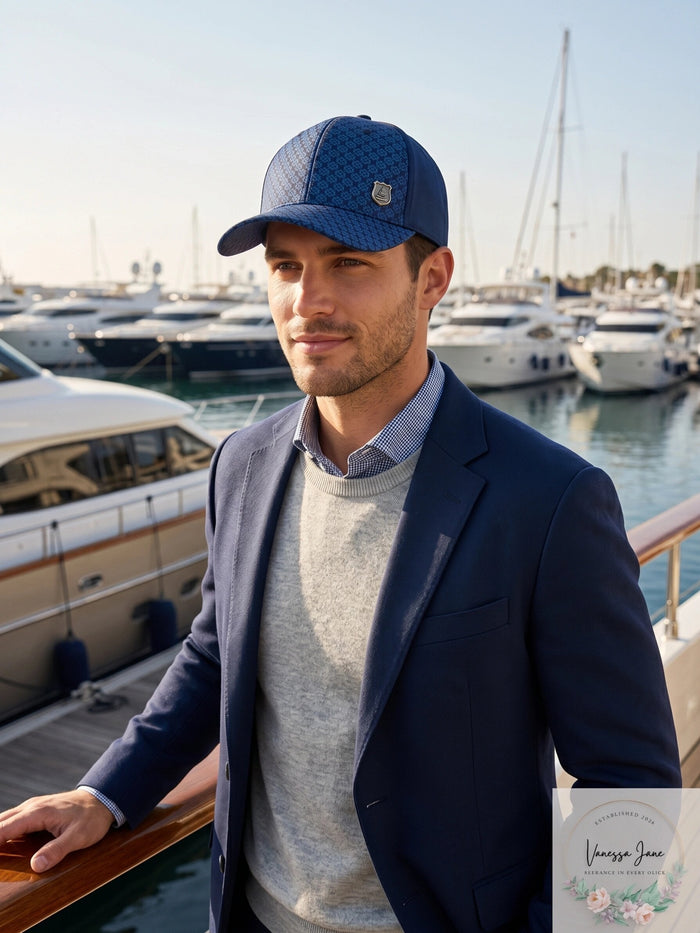 Nick Graham Men's Einstein Suiting Baseball Cap - Twilight Blue by Vanessa Jane