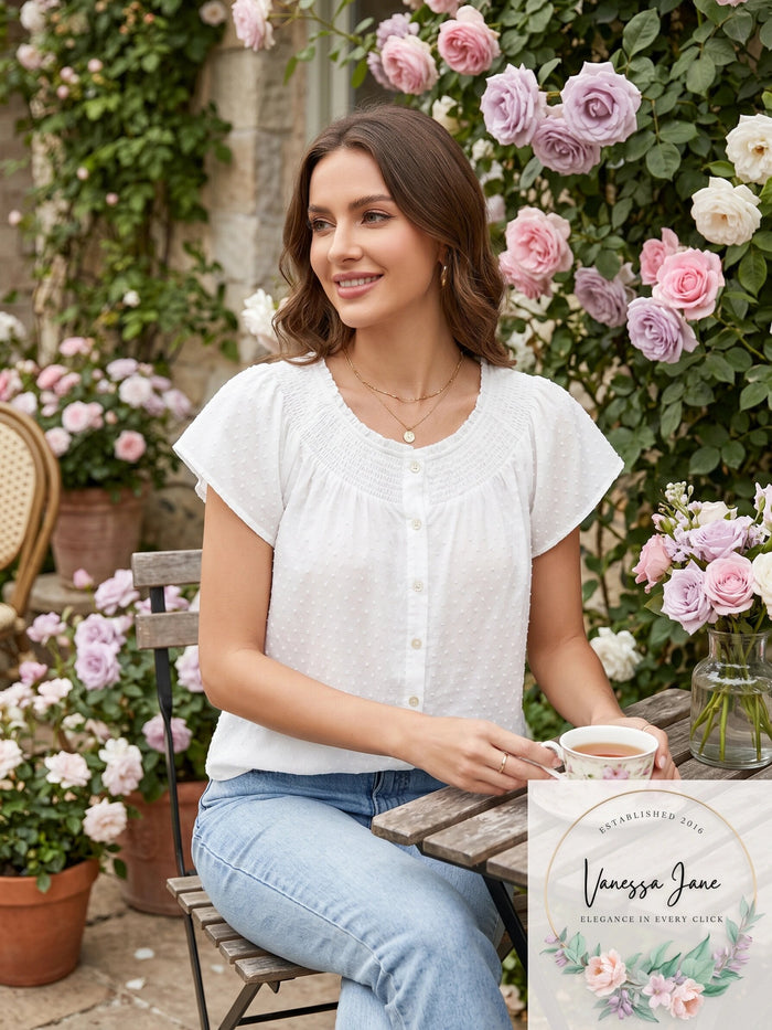 BB Dakota Fairy Dust Cotton Blouse, Size Small by Vanessa Jane