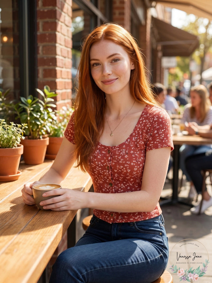 Hippie Rose Juniors Button-Trimmed Waffle-Knit Top by Vanessa Jane