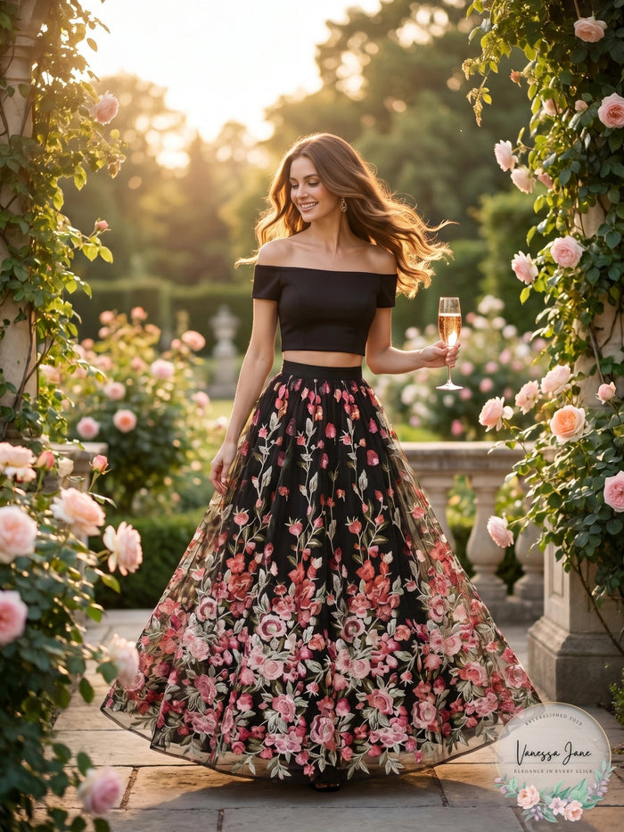 Trixxi Juniors 2-Pc. Off-the-Shoulder Gown by Vanessa Jane