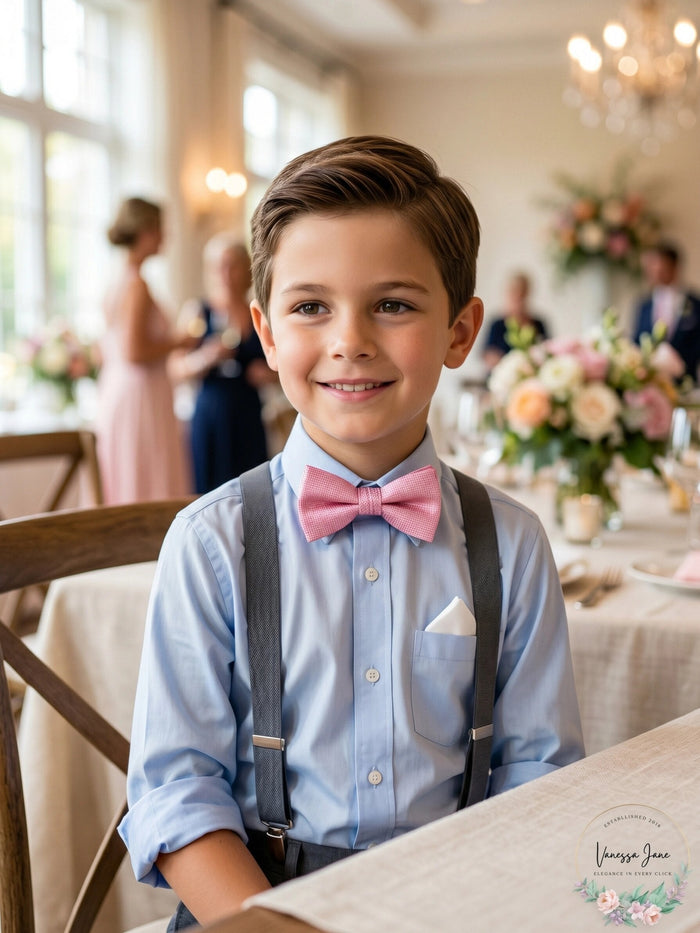 Tommy Hilfiger Big Boys Matthew Pre-Tied Solid Bow Tie by Vanessa Jane