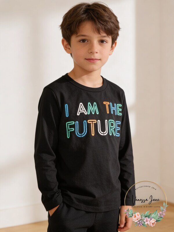 First Impressions Boys Long Sleeve Print T-Shirt by Vanessa Jane