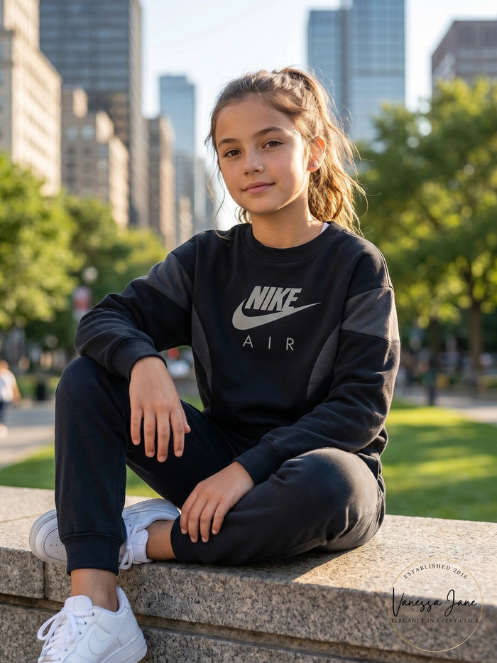 Nike Big Girls Air Sweatshirt, Size Small by Vanessa Jane