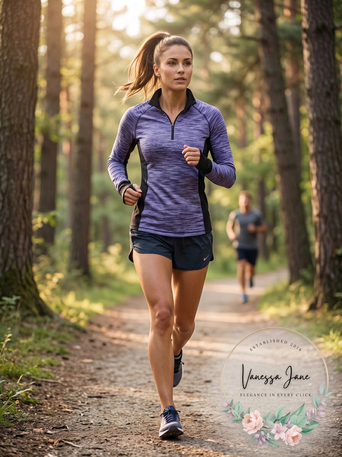 Ideology Women's Brushed Space-Dyed Half-Zip Top, Small by Vanessa Jane