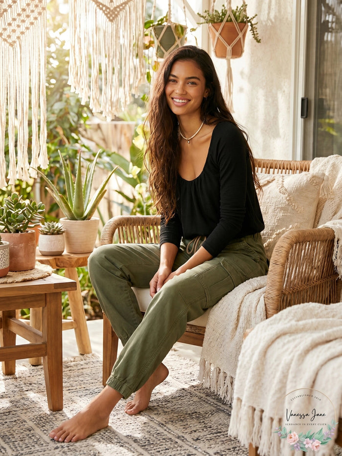 Free People Bondi Thermal Black, Size Large by Vanessa Jane