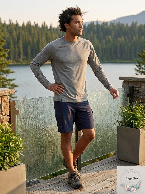 G.H. Bass Mens Boundary Trek Base Layer Long Sleeve Tee by Vanessa Jane