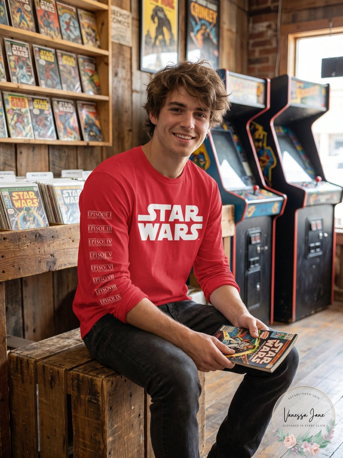 Star Wars Mens Logo Cotton T-Shirt by Vanessa Jane