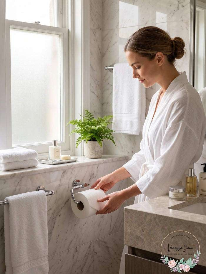 Alno A7066 Spa 1 - Contemporary Single C Post Slide on Toilet Paper Holder by Vanessa Jane