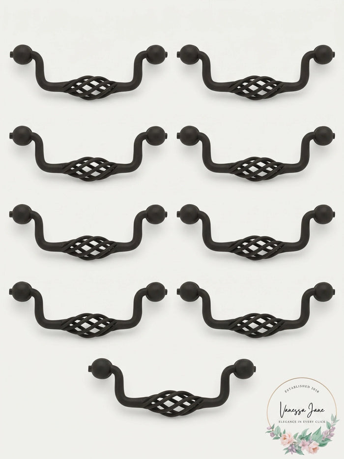Lot of 7 Liberty Hardware PN0527 Forged Iron II 3-3/4 Inch Birdcage by Vanessa Jane