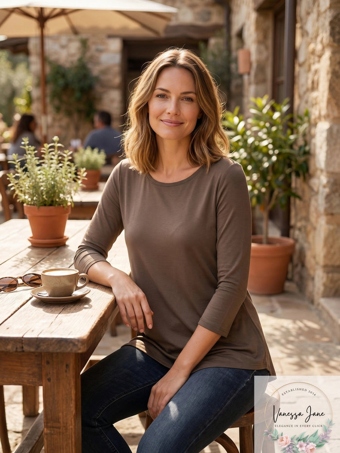 JM Collection Petite Scoop-Neck Top, Size PS by Vanessa Jane
