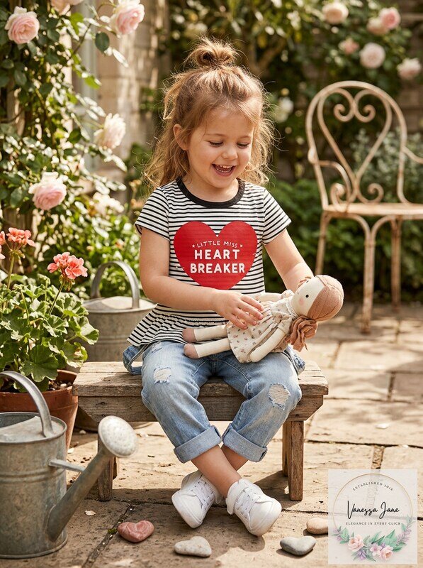 First Impressions Girls Print Cotton T-Shirt by Vanessa Jane