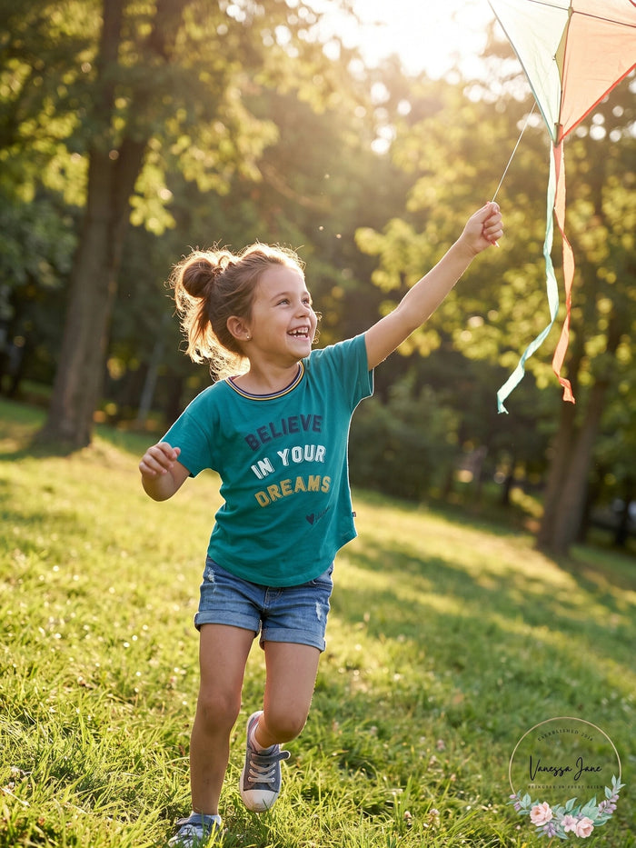 Tommy Hilfiger Little Girls Believe in Your Dreams T-Shirt by Vanessa Jane