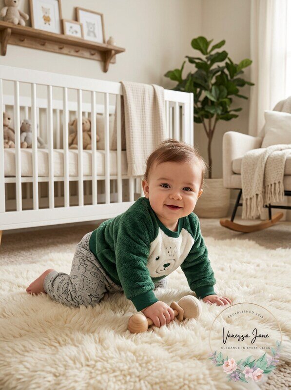 Carters Baby Boys 2-Pc. Faux-Fur Sweatshirt and Fleece Jogger Pants Set by Vanessa Jane