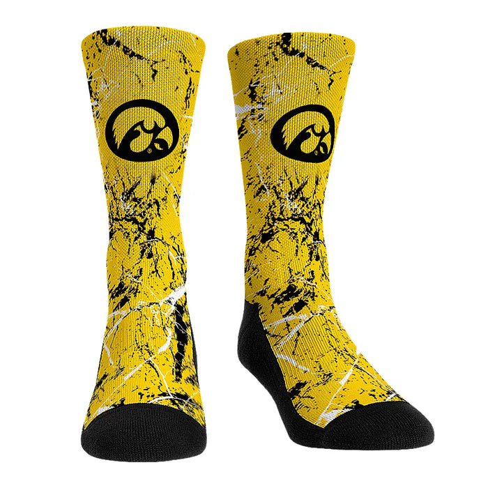 Iowa Hawkeyes - Cracked Marble by Rock 'Em Socks