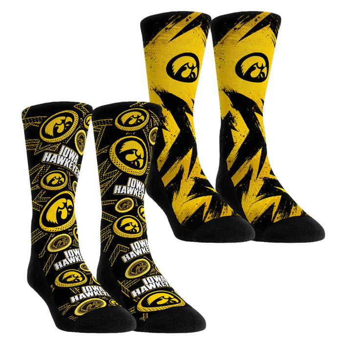 Iowa Hawkeyes - Game Day 2-Pack by Rock 'Em Socks