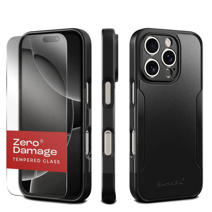 iPhone 16 Pro Rugged Case & Screen Protector Kit - MagSafe | Classic Series by Zerodamage Sahara Case LLC