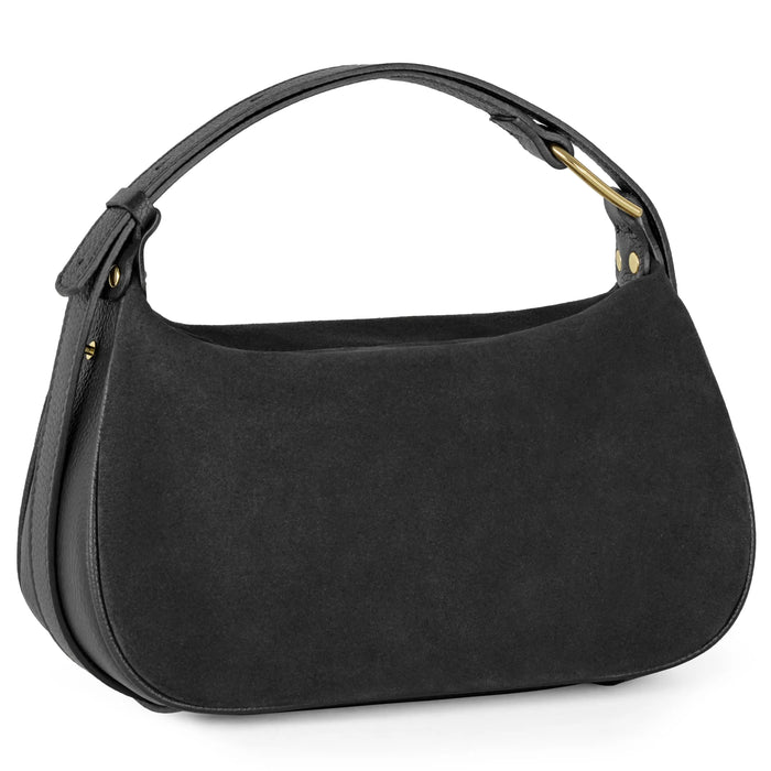Italian Genuine Suede & Full-Grain Leather Crossbody Bag | Cremona by TAKEASY