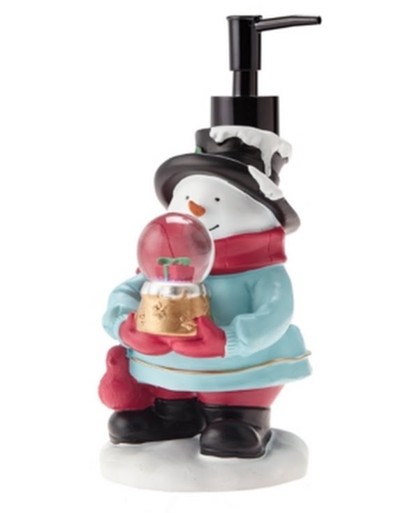 Decor Studio Snowman With Snow Globe Holiday Lotion Pump Bedding by Vanessa Jane