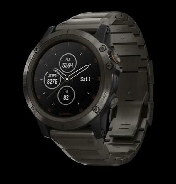 Garmin Fenix 5X Plus Sapphire Gray Titanium | 010-01989-04 by Vanessa Jane