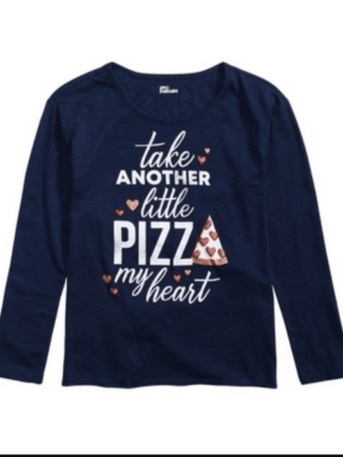 Epic Threads Big Girls Pizza My Heart Graphic T-Shirt, Size Medium by Vanessa Jane