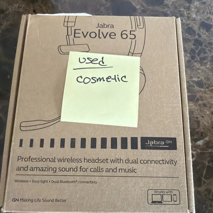 Jabra Evolve 65 SE Mono Wireless Headset with Bluetooth and Noise Cancelling Mic by Price Is Right Miami