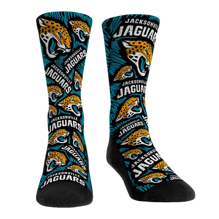 Jacksonville Jaguars - Logo Sketch (Black) by Rock 'Em Socks