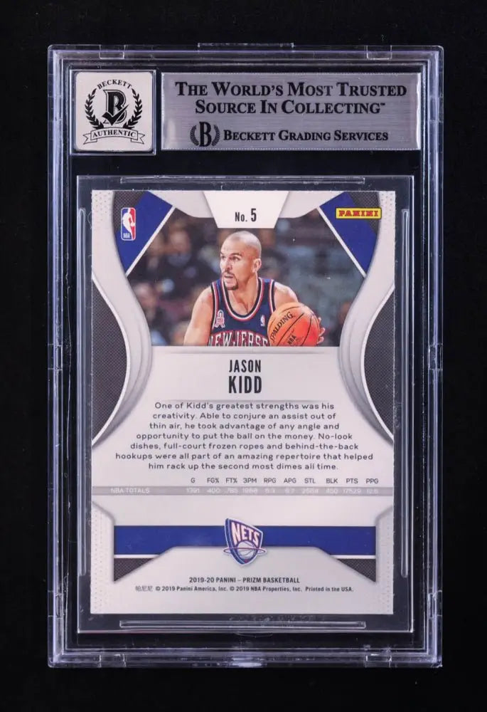 Jason Kidd Signed 2019-20 Panini Prizm #5 (BGS | Autograph Grade 10) by Price Is Right Miami