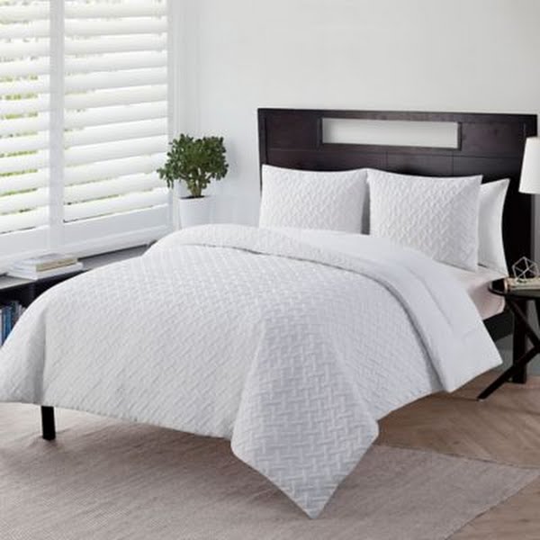 Vcny Home Nina Embossed Comforter Set, Twin XL Bedding by Vanessa Jane