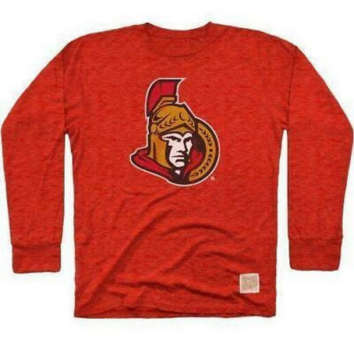 Original Retro Brand NHL Ottawa Senators Mens Long Sleeve Tri-Blend Tee, Small by Vanessa Jane