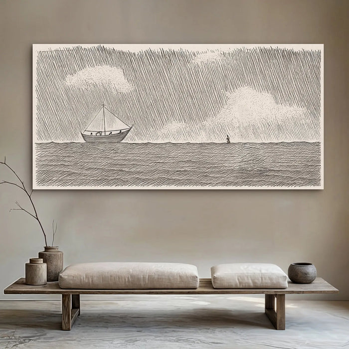 Jesus Walking On Water Faith Wall Art II by Tailored Canvases