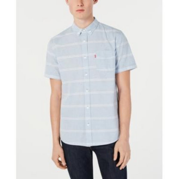 Levis Boucher Yarn-Dye Sheeting Shirt Mens, Size Medium by Vanessa Jane