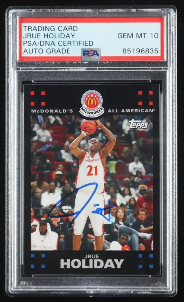 Jrue Holiday Signed 2008 Topps All-American #JH (PSA 10) by Price Is Right Miami