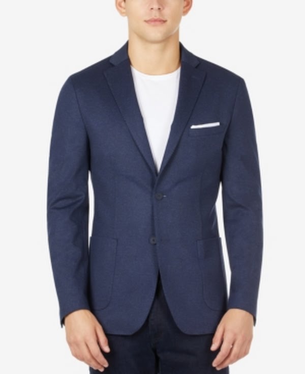 Calvin Klein Mens Slim-Fit Knit Suit Jacket, Size 44Long by Vanessa Jane