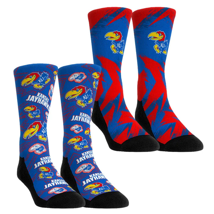 Kansas Jayhawks - Game Day 2-Pack by Rock 'Em Socks